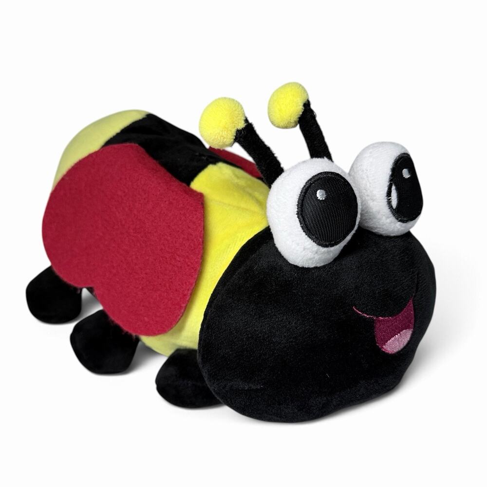 Walmart Love Bug Ladybug Plush Red Yellow Heart Wings Big Eyes 11 in